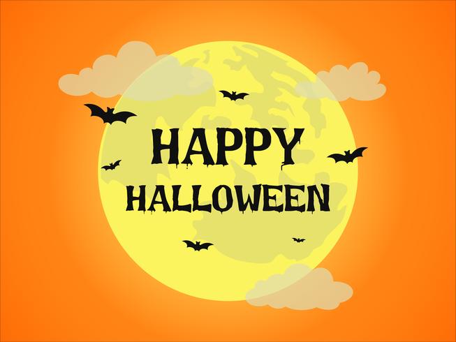 Full Moon Halloween vector