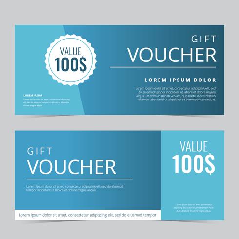 Gift Voucher Coupon Vector Template