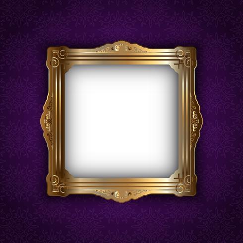 Gold frame on elegant background  vector