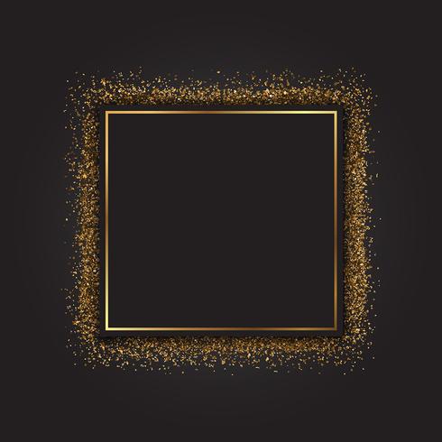 Gold glitter frame  vector