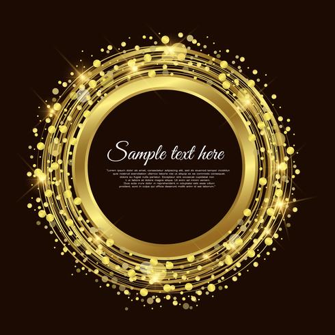 Golden circle background vector Abstract Background 