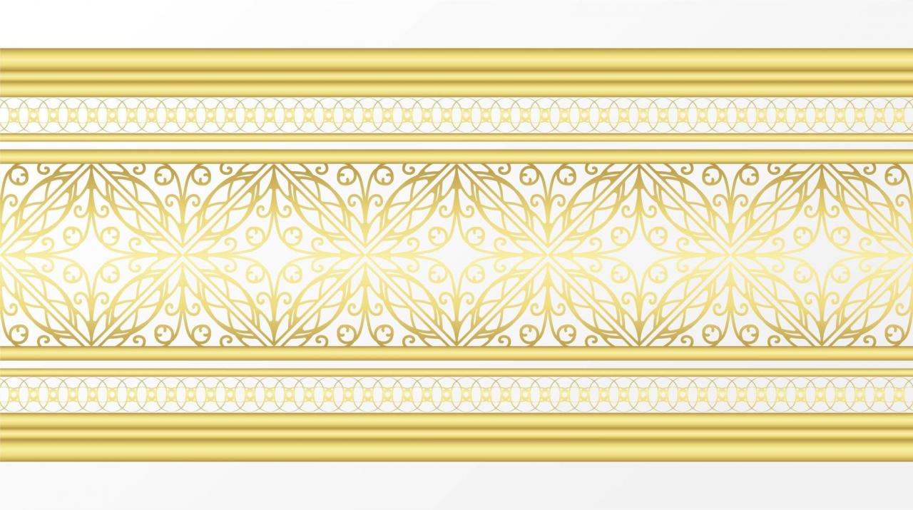 Golden ornamental border vector