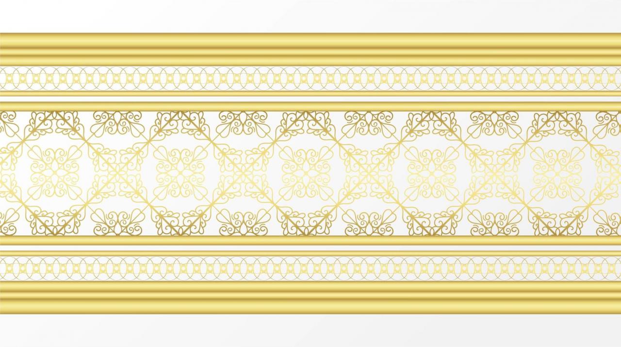 Golden ornamental decoartive border vector