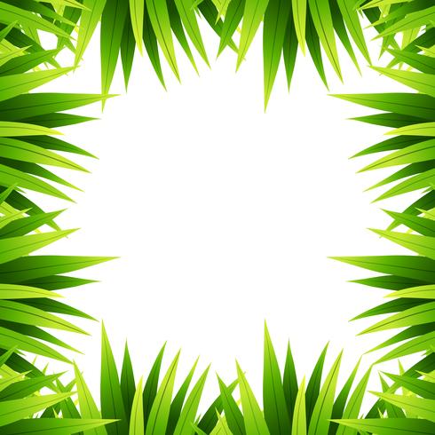 Green leaf nature border vector