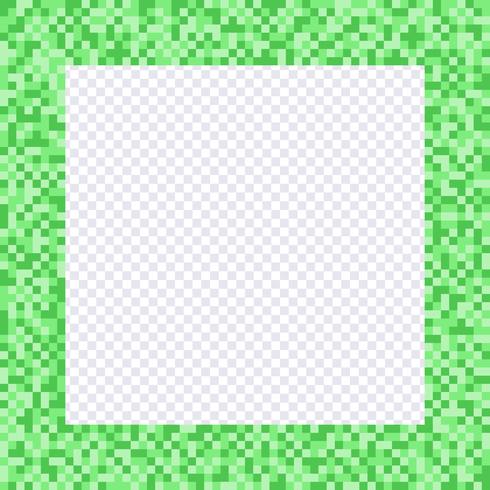 Green pixel frame, borders vector