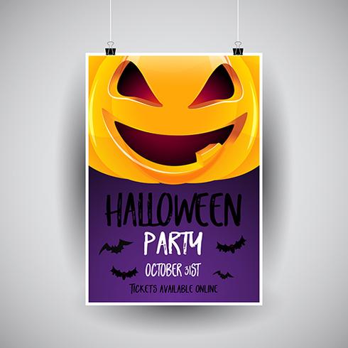 Halloween flier design vector