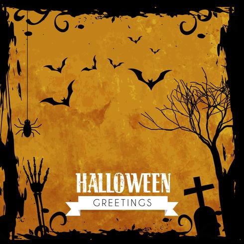 halloween greeting design vector