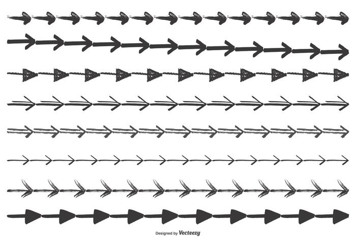 Hand Drawn Arrow Borders vector