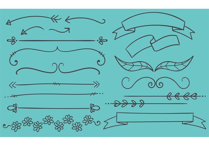 Hand Drawn Banners vector