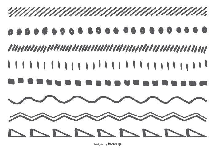 Hand Drawn Borders/Dividers Collection vector