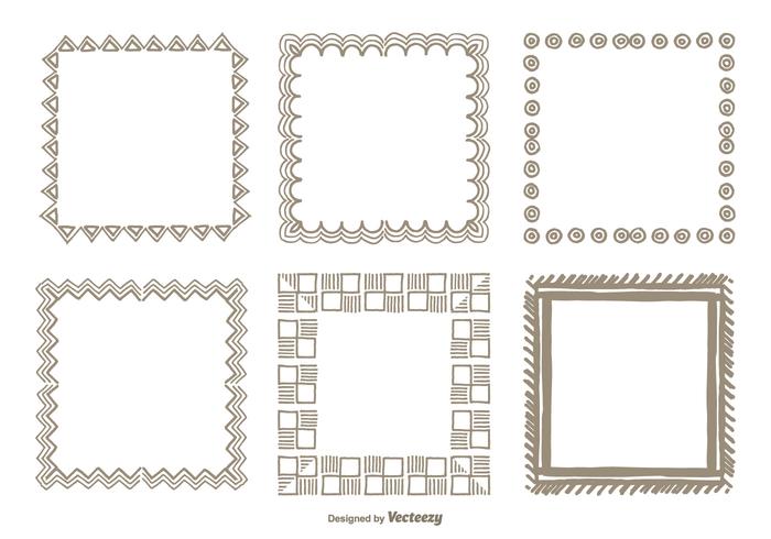 Hand Drawn Frame Set vector