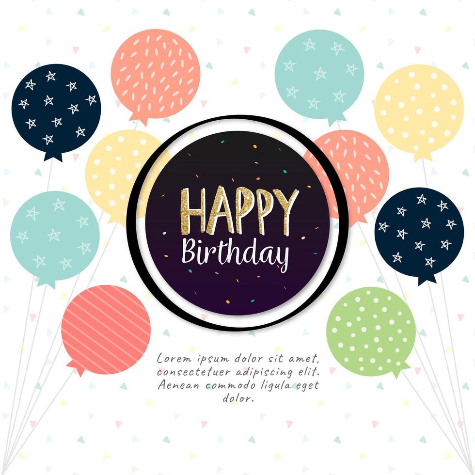 Happy Birthday Balloon Background vector