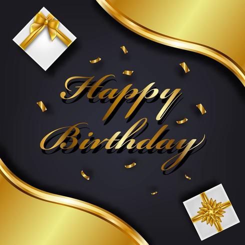 Happy Birthday greeting card template vector