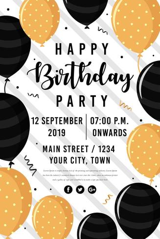 Happy Birthday Party Poster vector