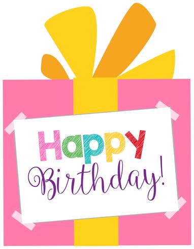 Happy Birthday present card vector