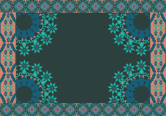 Islamic Border Dark Background Vector