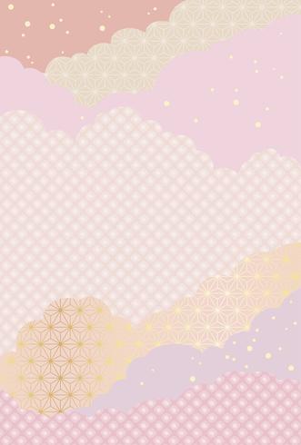 Japanese abstract pattern, vector background illustration.