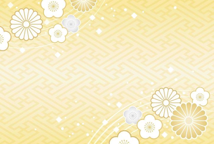 Japanese New Years card template vector