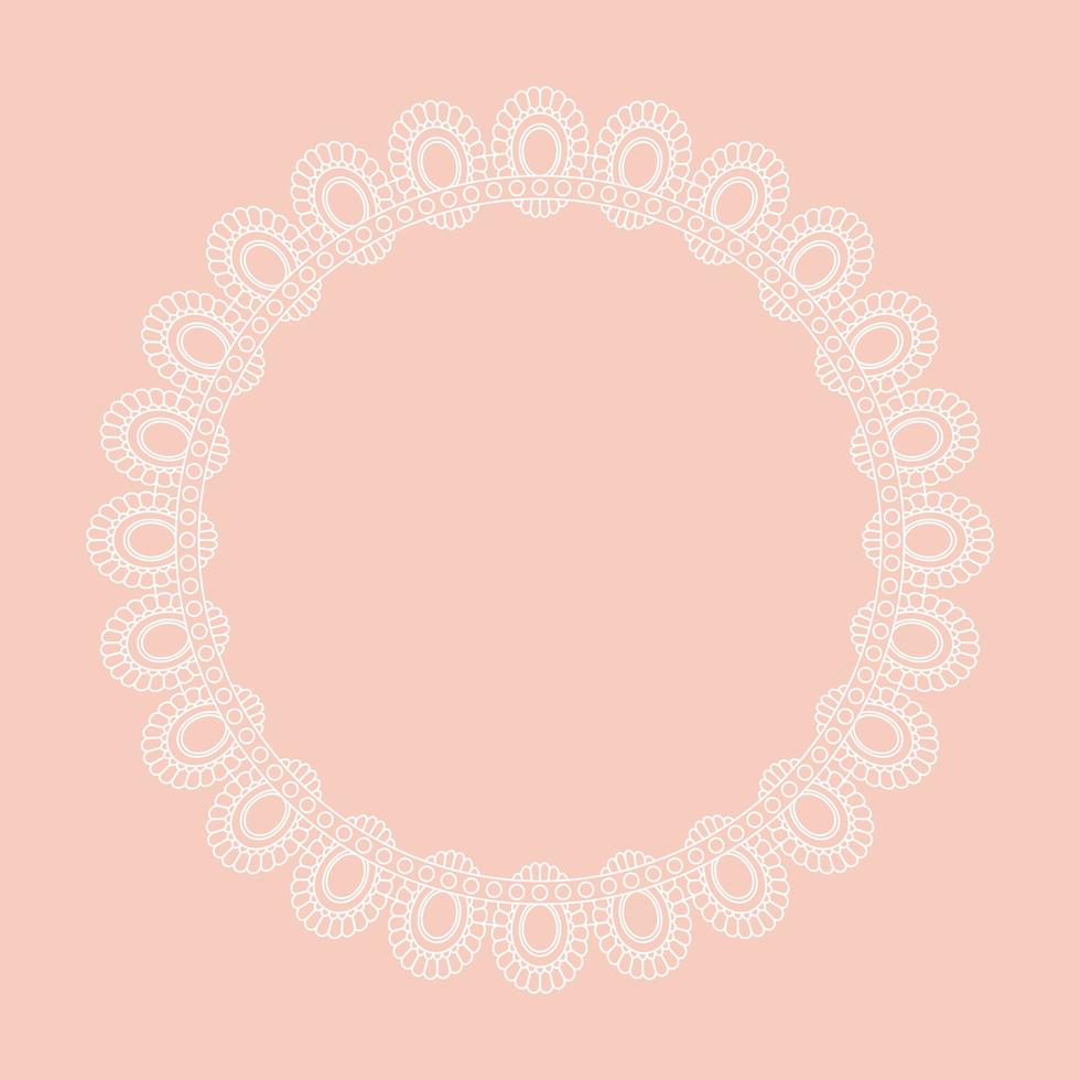 Lace style circular border vector