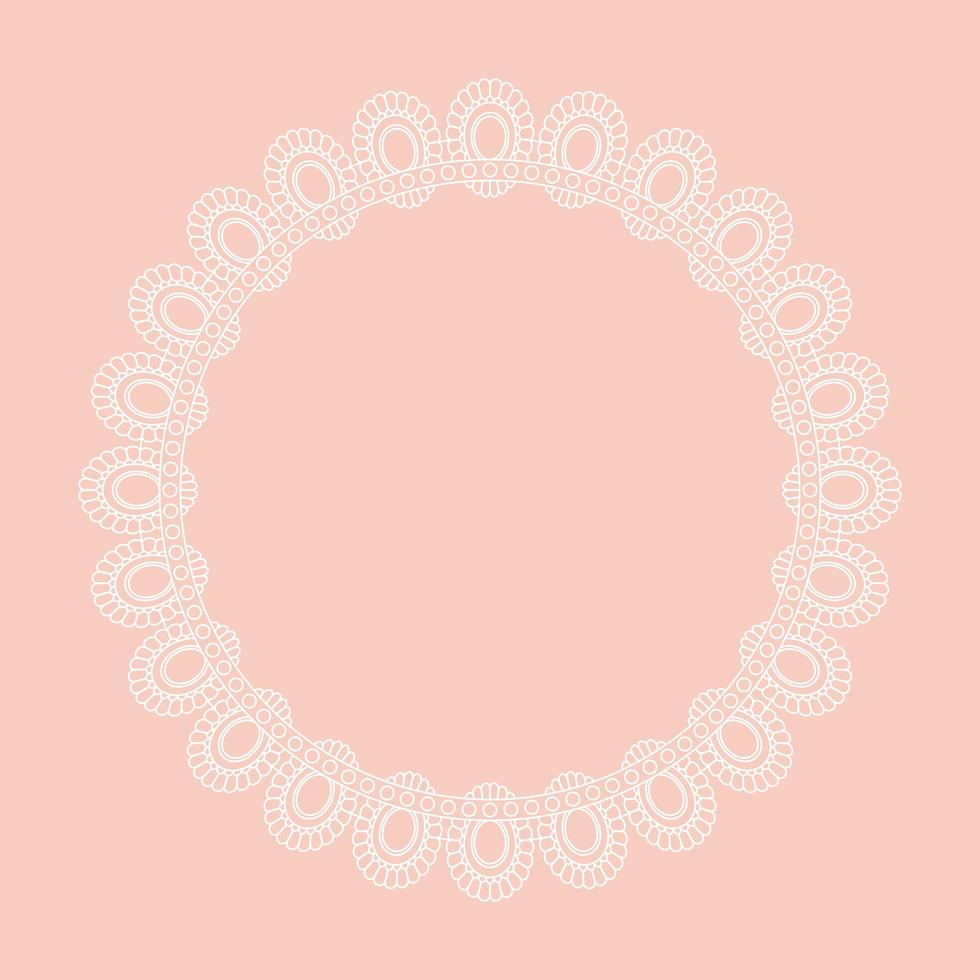 Lace style circular border vector