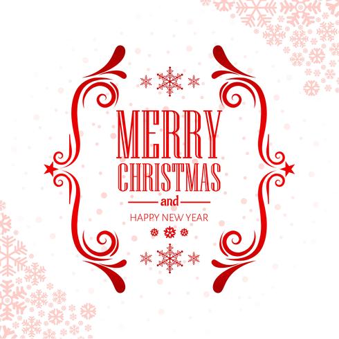 Merry christmas greeting card decorative background vector