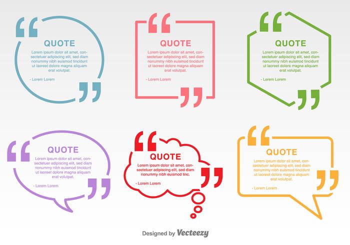 Minimal Quotation Marks Vector Labels