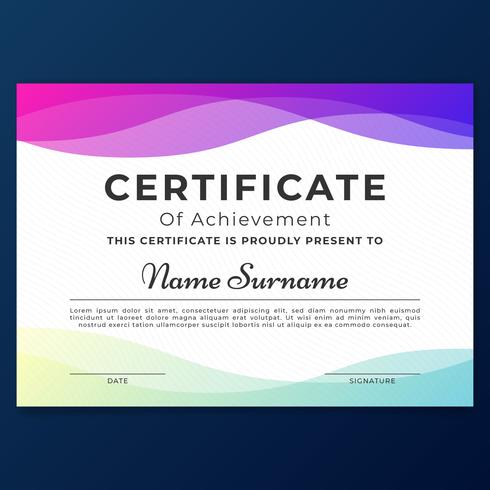 Modern Certificate Template vector