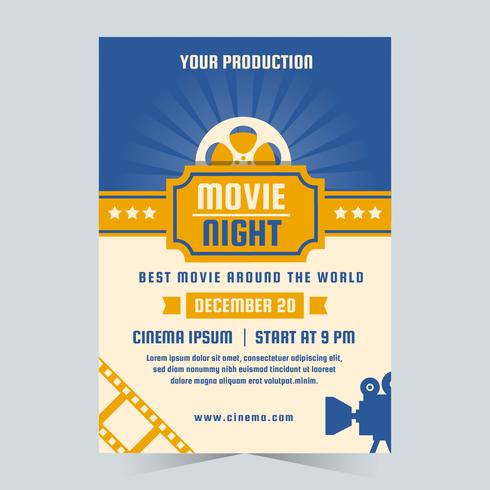 Movie Night Poster Vector