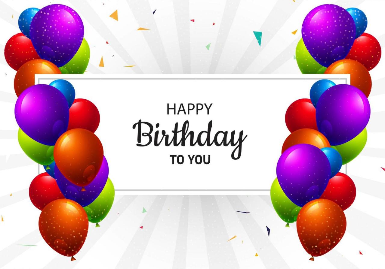 Multicolored Birthday Balloons and Text Frame vector