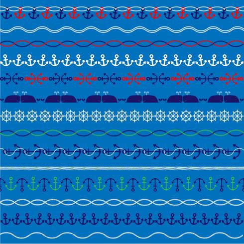 nautical border patterns vector