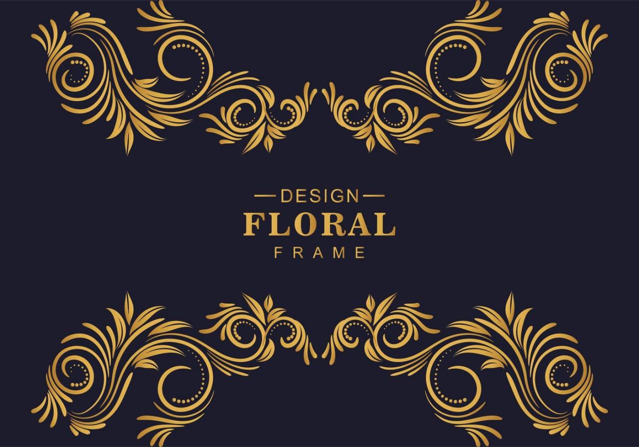 Ornamental floral decorative borders vector