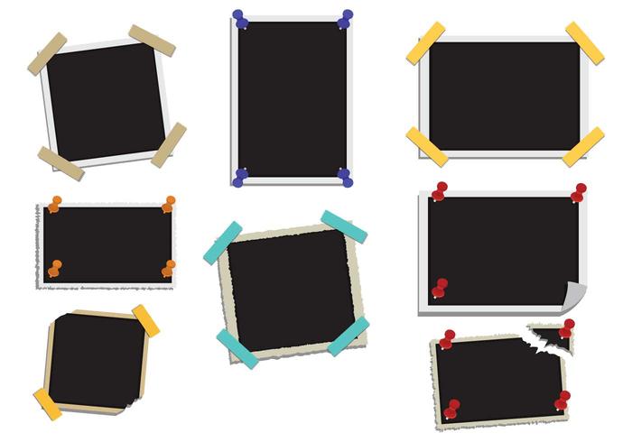 Photo edges vector set