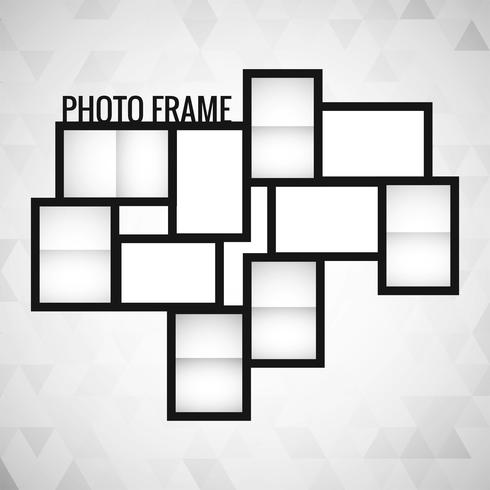Photo frame template design vector