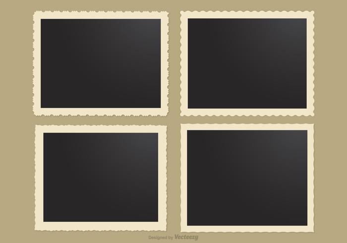 Photo Frames With Retro Edges Vector