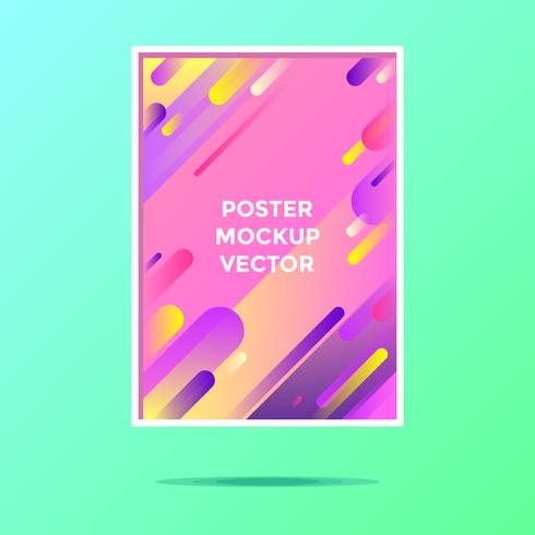 Postmodern Poster Mockup Vector