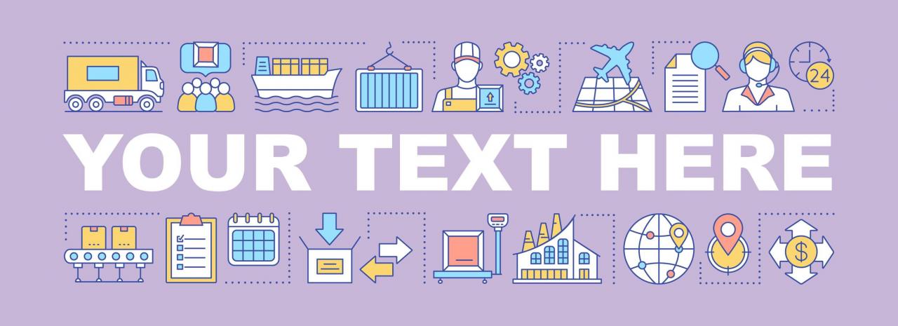Production process word concepts banner vector