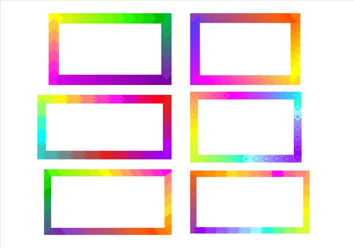 Rainbow Funky Frames Free Vector