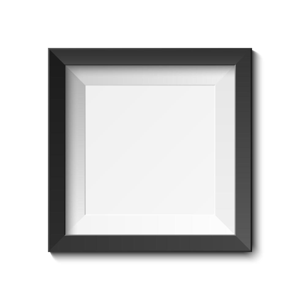 Realistic blank photo frame isolated on white vector