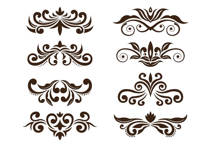 Set Of Cartouche Vector