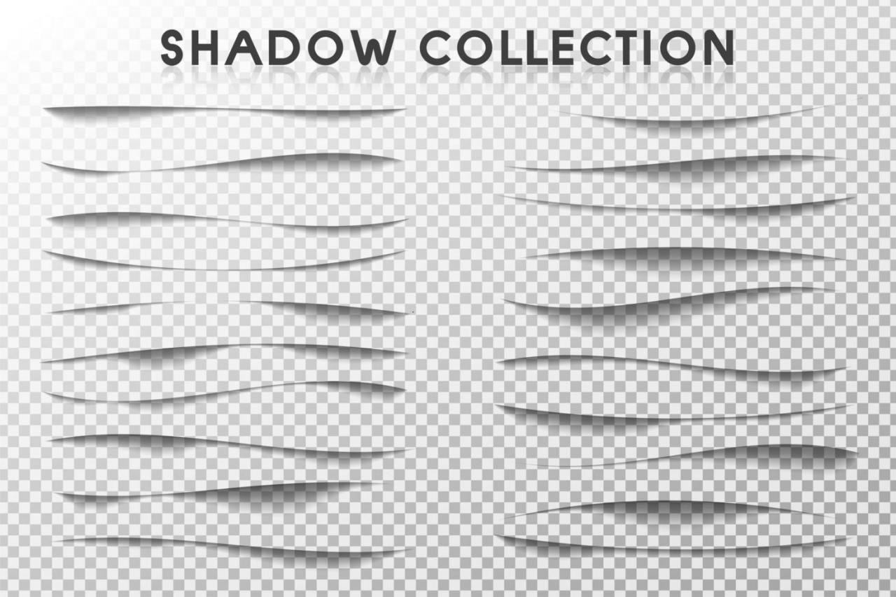 Shadow border brush set  vector