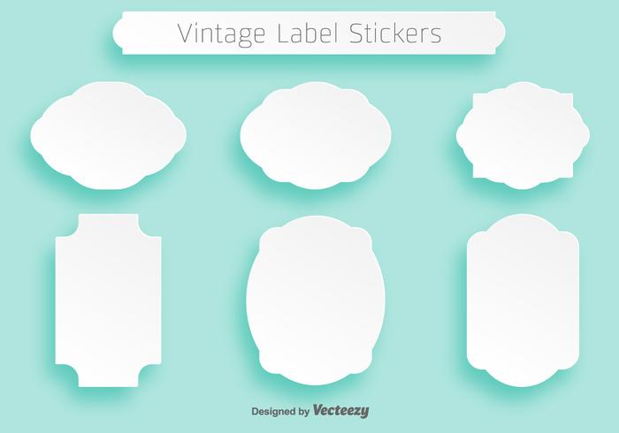 Simple Vector White Flat Cartouches For Badges
