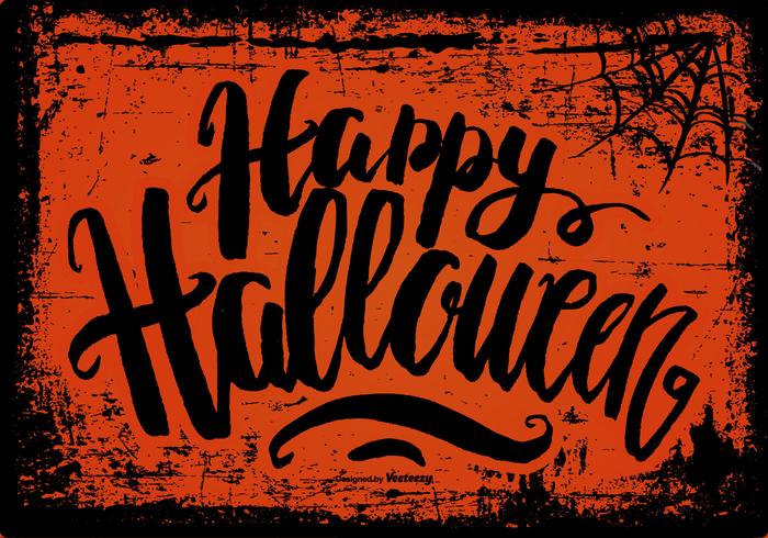 Spooky Grunge Happy Halloween Background  vector