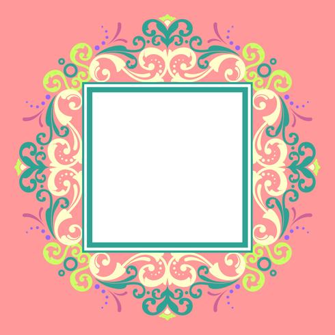Square Border Modern Victorian Vector