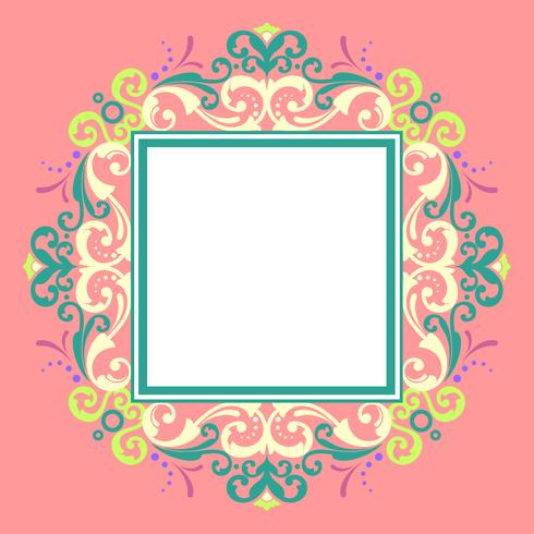 Square Border Modern Victorian Vector