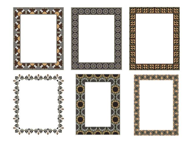 square elegant frame.. Vector Illustration.. Collection set