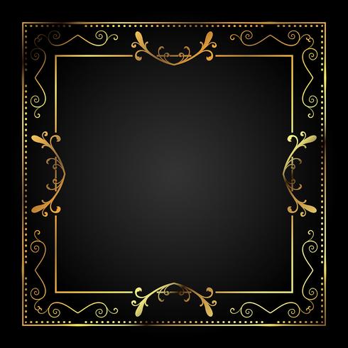 Stylish background in gold and black vector