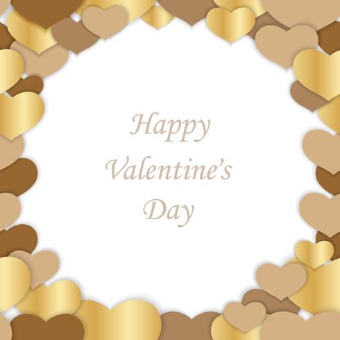 Valentine’s Day seamless vector frame illustration. 