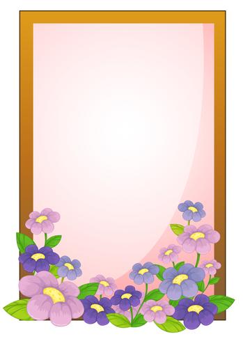 An empty frame with flowers vector