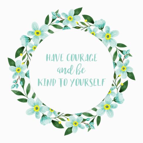 Vector Be Kind Floral Wreath