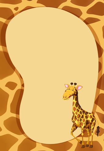 Border design with giraffe vector